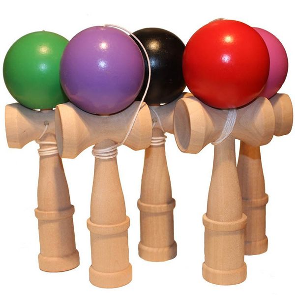 Bambini Kendama Giocattoli Kendama in legno Abile giocoleria Palla Giocattoli Giocattolo educativo antistress per bambini adulti Sport all'aria aperta 18 * 6 cm