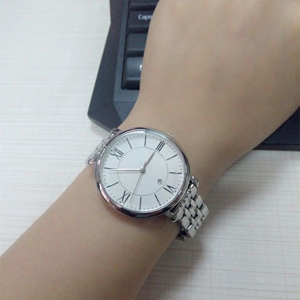 

new designer brand quality dress bracelet watches for women ladies automatic date full stainless steel quartz movement wristwatch, Slivery;brown