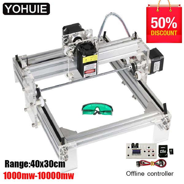 

yohuie 1w-10w лазерный станок с чпу, настольный diy violet лазерная гравировка машины изображение cnc принтер поддержка автономной работы