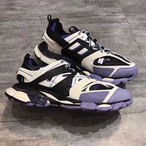 

2019 luxury designer triple sneakers man casual shoes women platform outdoor sneakers tess s. gomma trek mesh nylon mens track trainers, Black