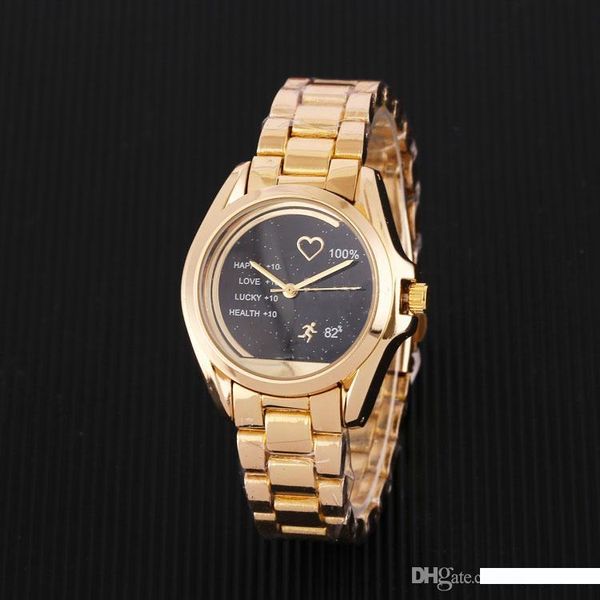 

popular women watch rose gold stainless steel lady wristwatch quartz designer watches girls gifts wholesale, Slivery;brown