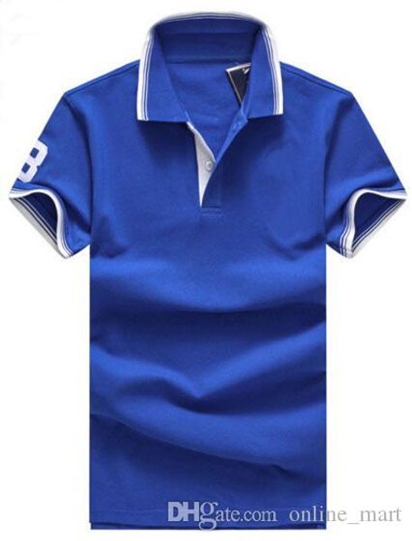 

интернет summer твердых рубашки поло с большой лошадью мужчины отворот европейской американского стиля вышивка мужских рубашками поло мода к, White;black