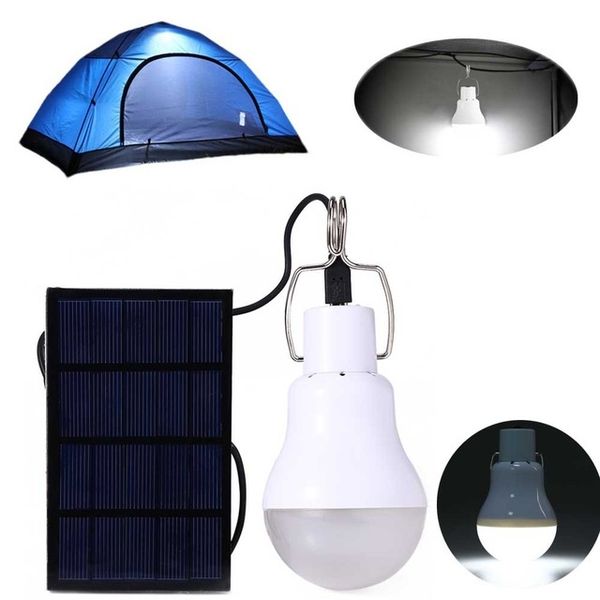 

Solar powered led light bulb portable led olar lamp potlight with olar panel for outdoor hiking camping tent fi hing lighting