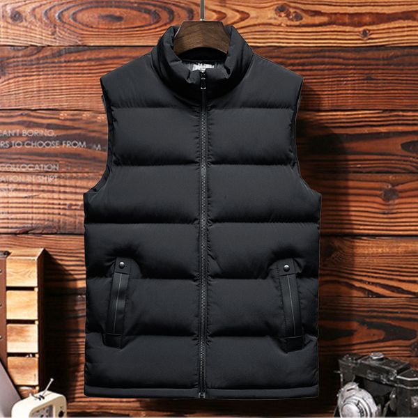 

men's vests men sleeveless vest spring autumn style lightweight coats male cotton jacket thick outwear waistcoat 8xl, Black;white