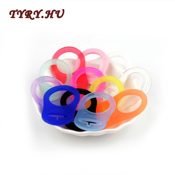 

tyry.hu 10pcs pacifier adapter of material silicone for dummy pacifier ring holder clip adapter soother teething ribbon bpa free