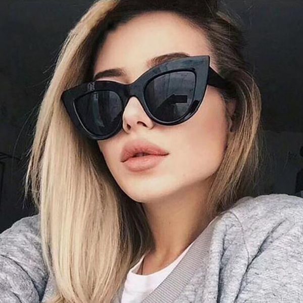 

vintage cat eye sunglasses women fashion tinted color lens men shaped sun glasses brand designer cateye mirror sun glasses uv400