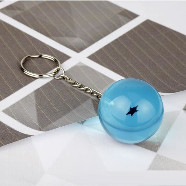 7 Styles 3 4cm Dragon Ball Z Keychain Crystal Pendant 1 2 4 5 6 Star Keyring Kids Gifts D0304 Tritium Keychains