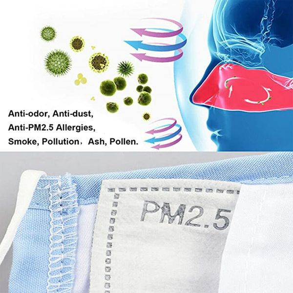 

20-200шт pm2. 5 дымка рот анти-пылевая маска активированный уголь фильтровальная бумага здравоохранение для взрослых детей a23n