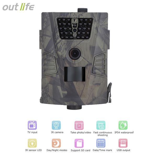 

outlife 720p hunting camera 90 degree 32gb ir trap digital trail camera hd pir sensor led wild outdoor trail device