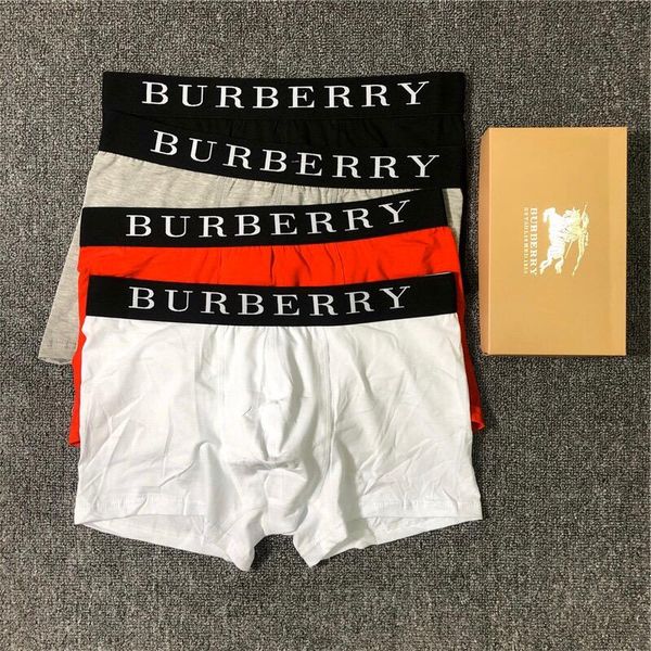 

fashion boxer for men new letter print underwear for men high breathable men boxer underwear g2 burberry, Black;white