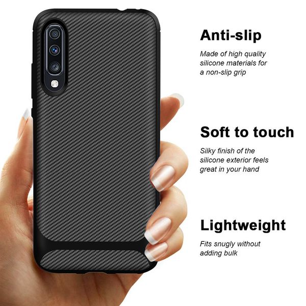 

carbon fiber soft tpu shockproof case for samsung galaxy a10 a10e a20 a30 a40 a50 a70 m10 m20 m30 a2 core m40 cover