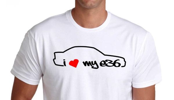 

2020 горячая распродажа классический немецкий мотоцикл фанатов, я люблю свою е36 футболка наклейка м3 эдм оем тюнинг футболка, White;black