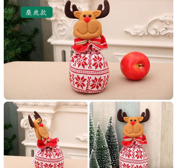 

christmas candy bags children's gift bag knitted apple bag christmas eve candy gift