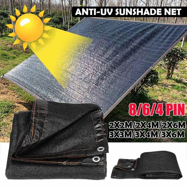 

6 size rectangle awning sun shading net sun shade sail outdoor camping shelter car covers tent shade black color