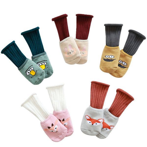 

baby girl 3d cartoon socks cute animal detachable non-slip socks buy 1 get 1, Blue
