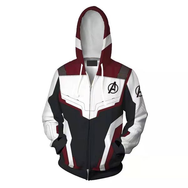 

2019 foreign trade new avenger alliance 4 quantum warfare concept 3d cloak zipper hood, Black;red