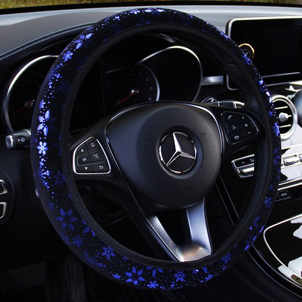 

bling bling car steering wheel cover for women snowflake design without inner ring elastic band cover car accessories