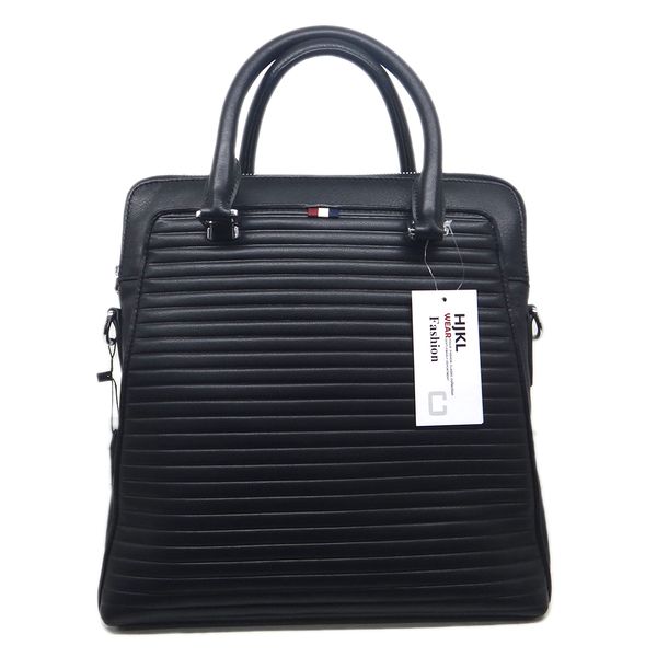 

hjkl fashion men pu leather zipper briefcases bag men's business handbag