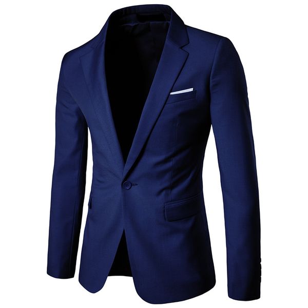 

fashion men suit jacket business casual single button wedding coat mens solid color wine party dinner suit male slim outerwear, White;black