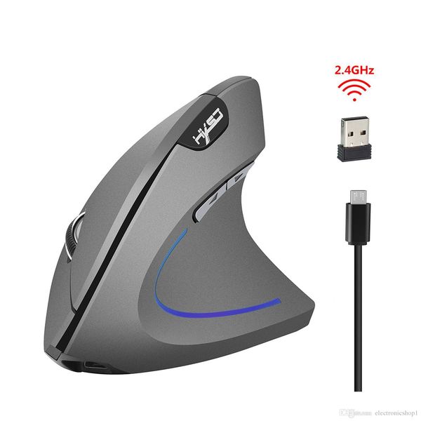 

brand new wireless mouse ergonomic optical 2.4g 800/1200/1600dpi colorful light wrist healing bluetooth vertical mice for pc u415