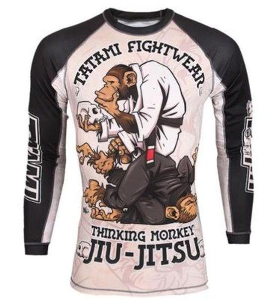 

mma футболка мужская rashguard джиу джитсу bjj футболка с длинным рукавом фитнес муай тай бокс спорт свитер мма rashguard бокса джерси, White;black