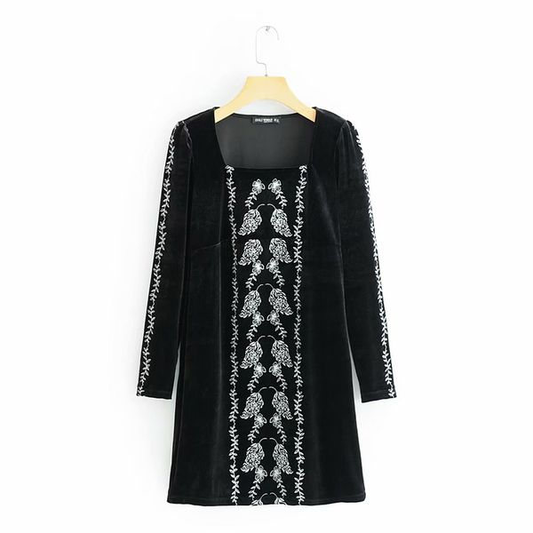 

2019 new fashion women spring black mini dress female long sleeve strapless silk dresses womens soft party short dress vestidos, Black;gray