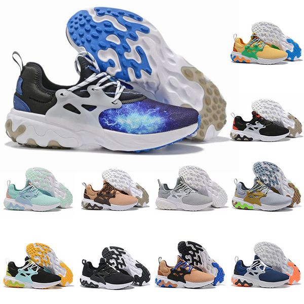 

new arrival react barely volt green orange light gray of mens women designer running shoes presto sneaker size 36-45, White;red
