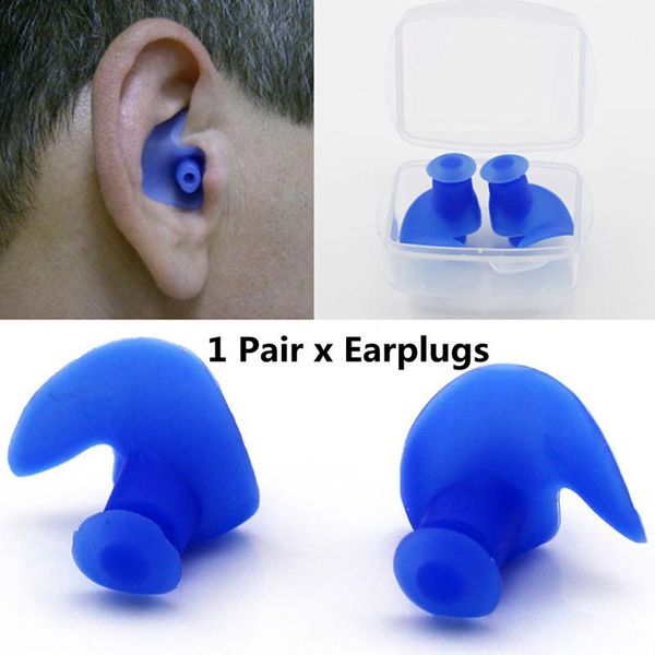 

mounchain 1 pair environmental silicone spiral waterproof dust-proof earplugs in box water sports swimming accessories