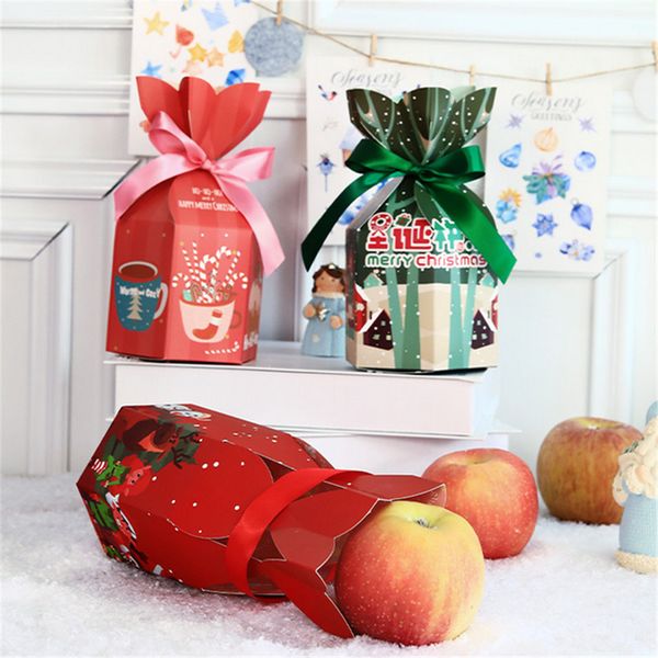

new selling 2019 products 18pcs box paper christmas eve safe fruit box christmas apple gift support dropshipping