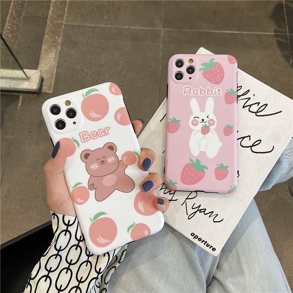 

strawberry rabbit orange bear precise fit imd mobile phone case cover for iphone 11 pro max 7 8 plus x xr