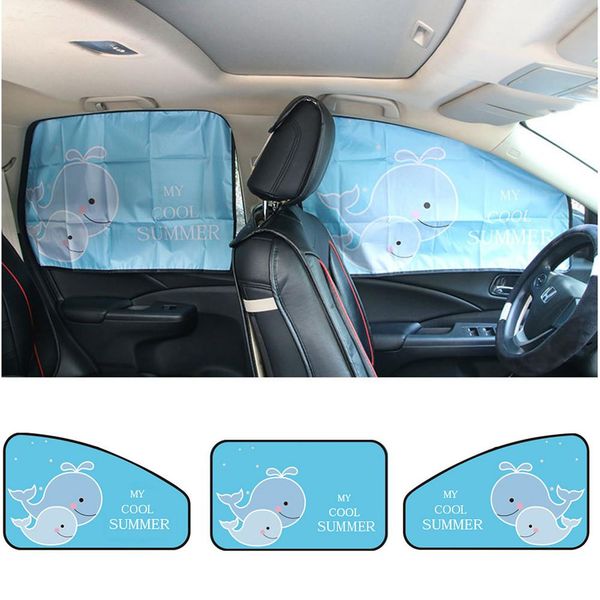 

1pc universal car sun shade windshield visor cover curtain magnetic cartoon proof side window sunshade cover uv protect 80x45cm