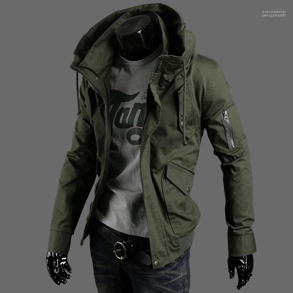 

winter mens jackets plus size long sleeve hooded mens coats with zipper fashion loose male outerwear designer, Black;brown