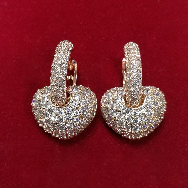 

fashion wedding jewelry needle hollow carved earrings female crystal from simple woman wild anti-allergic, Golden;silver