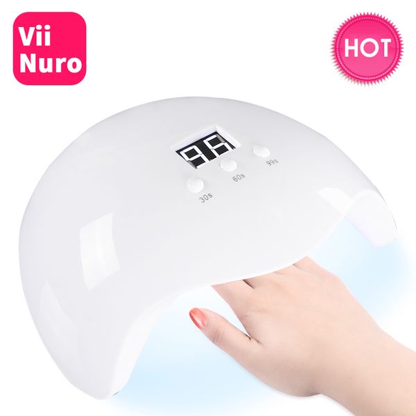 

viinuro profession nail dryer drying gel polish 36w uv led lamp for nails uv lamp for manicure with 60s/99s timer lcd display
