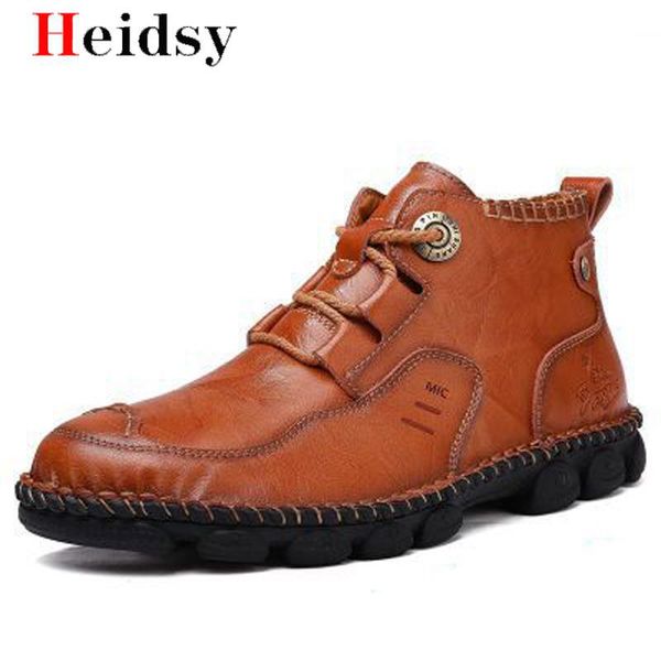 

new men shoes split men's leather boots comfortable flat shoes motorcycle boots men's outdoor ankle big size, Black