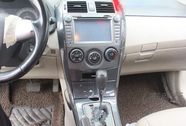 Окно Автоподъемник выключателя Кнопка декоративный защитная панель + панель рычага переключения + климатик вентиляционного декоративной рамки для Toyota Corolla 2007-2013