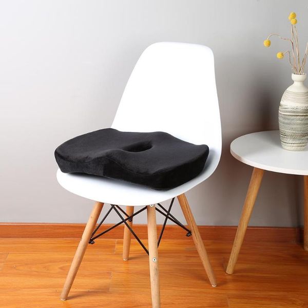 

non-slip seat cushion coccyx orthopedic car office hips pillow memory foam pillow tailbone coccyx solid color protect cushion