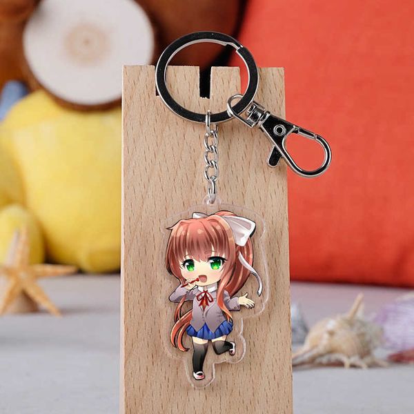

cosaner heart game pink fashion anime acrylic key chains cartoon keyring keychain pendant keyholder birthday gifts, Silver