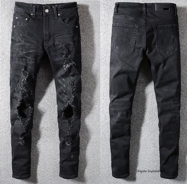 

дизайнер брюки мотоциклетные джинсы модные черный тонкий прямой мужской роскоши джинсовой моды бренда черные брюки белый n18 дизайнер, Blue