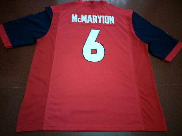 

мужчины фресно бульдоги маркус макмарион #6 реальный полный вышивка колледж джерси размер s-4xl или пользовательские любое имя или номер дже, Black;red