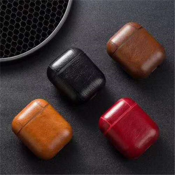 

new leather airpods case for apple airpods pu protector cover fashion anti lost hook clasp keychain for air pods airpod cell phone case