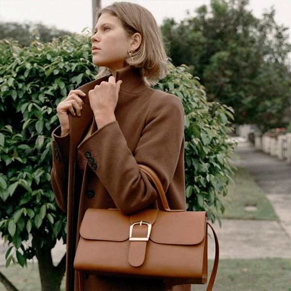 

summer 2020 niche design retro mini baguette bag square buckle cow leather pouch handbags women bags