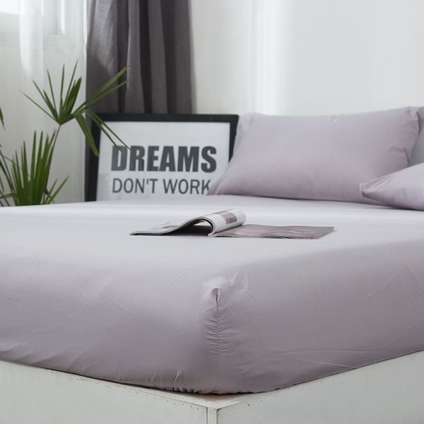 

solid color waterproof bed fitted sheet mattress cover with elastic mattress protector cover air-permeable bed pad other beddin