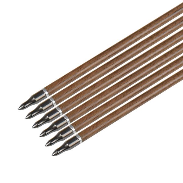 

dark wood camo carbon spine 500 hunting arrows with 4