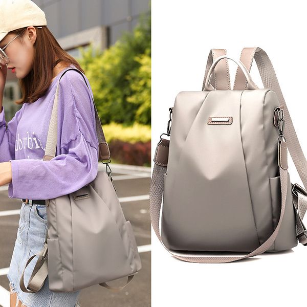 

new fashion high capacity women waterproof oxford cloth travel backpack nylon anti-theft double shoulder bag 99 lxx