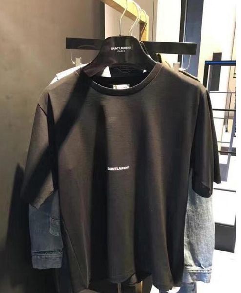 

saint laurent джинсы сша мужские полосатые футболки лето xxl stussy мода вышивка тройники с коротким рукавом топы clothes256k, White;black