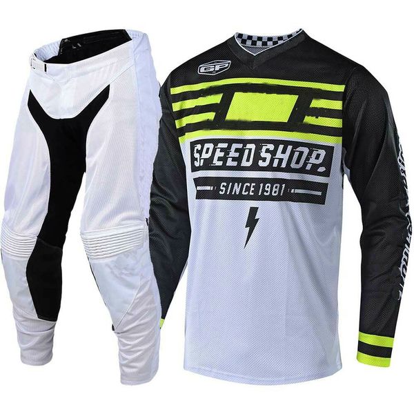 

2019 gp air mono motorcycle mx suit black moto jersey and pants bmx dirt bike motocross gear set, Black;blue