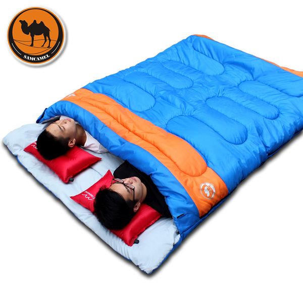 

new practical double person sleeping bag outdoor camping sleeping bag lover couple travel warm weather use