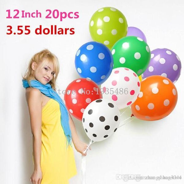 

toy new year polka dot balloons wedding marry marriage room decoration essential 12 inch round pieces of blue purple yellow red