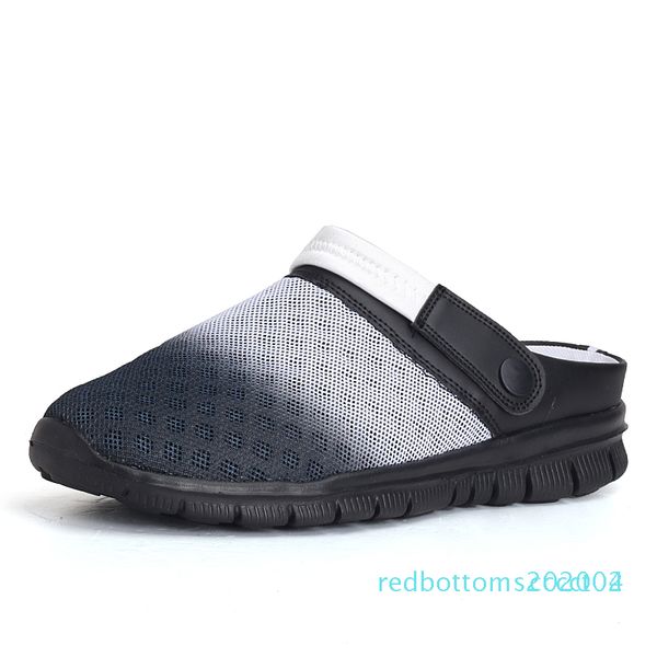 

men summer shoes slip-on sandals big size 36-46 breathable & light men beach shoes casual slippers r02, Black